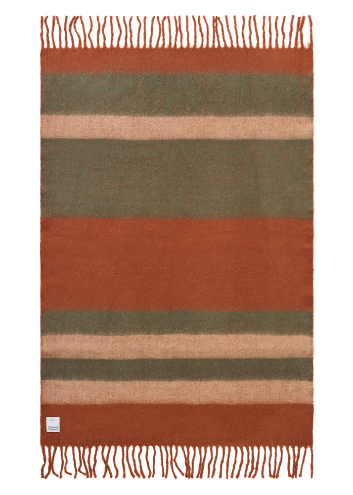 Chhatwal & Jonsson Rani Mixed Stripe pläd i merinoull i flerfärgad design