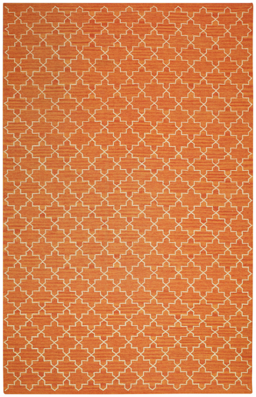 New Geometric - Orange Melange/Off White i gruppen Mattor / Slätvävda mattor hos Chhatwal & Jonsson (ZDH222264-3)