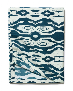 Ikat Madras - Palace Blue/Off White