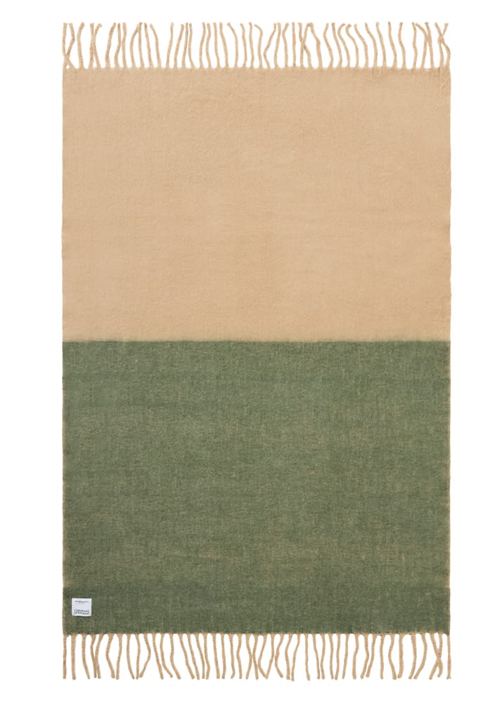 Pläd Rani - Bold Stripe ForestGreen/Beige - Chhatwal & Jonsson