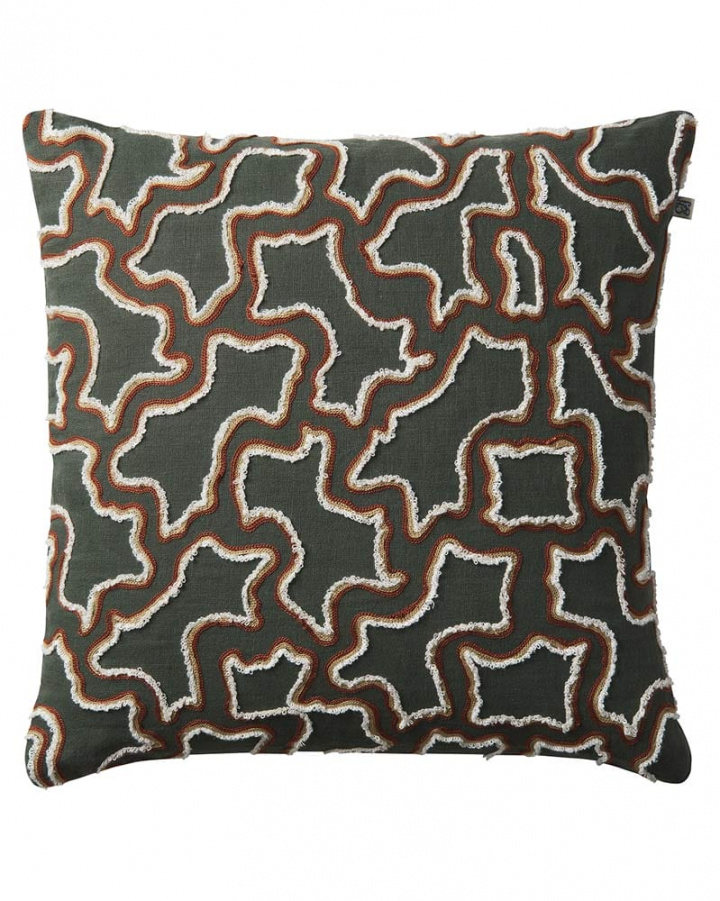 Kamal - Forest Green/Terracotta/Sand/Off White i gruppen Kuddar / Stil / Prydnadskuddar hos Chhatwal & Jonsson (ZCC390173-24)