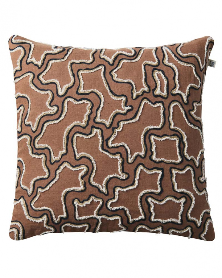 Kamal - Cognac/Sea Blue/Sand/Off White i gruppen Kuddar / Stil / Prydnadskuddar hos Chhatwal & Jonsson (ZCC390182-24)