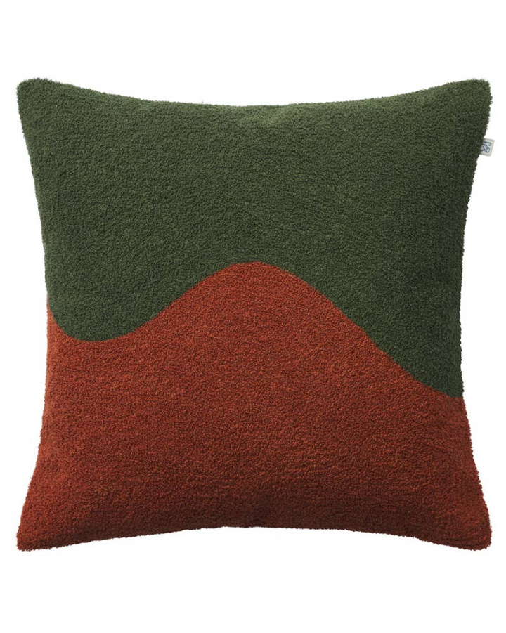 Yogi - Forest Green/Terracotta i gruppen Kuddar / Stil / Boucl hos Chhatwal & Jonsson (ZCC810173-20)