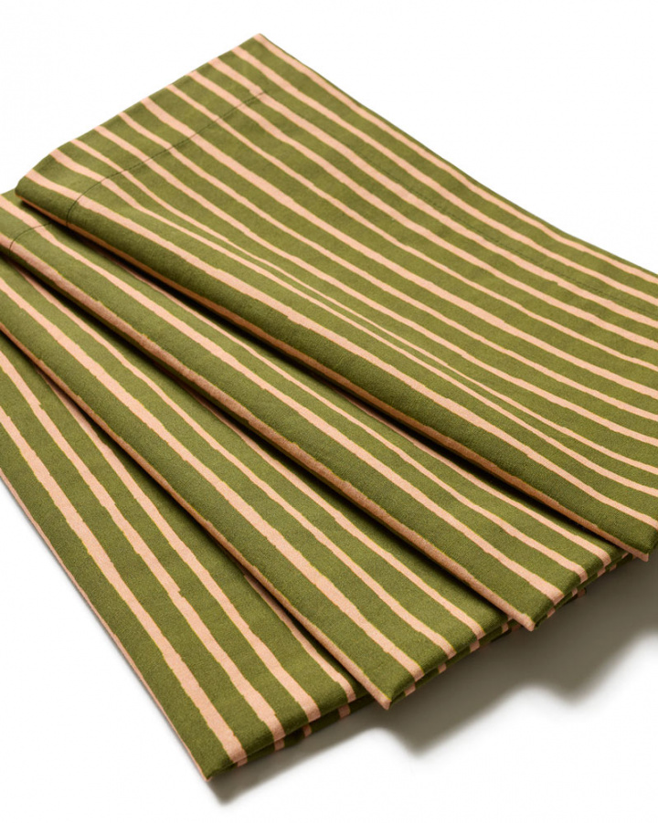 Stripe Vivan - Cactus Green/Rose i gruppen Bordsdukar hos Chhatwal & Jonsson (ZCN411231-27)