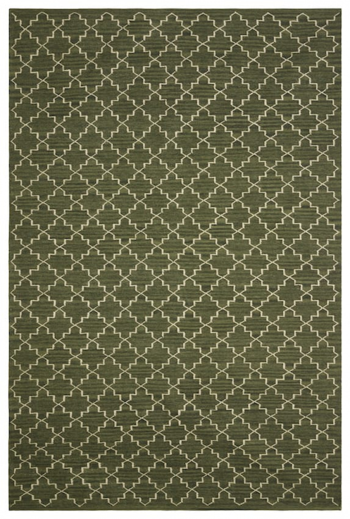 New Geometric - Green Melange/Off White i gruppen Mattor / F�rg / Gr�n hos Chhatwal & Jonsson (ZDH222271-6)
