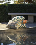 Ikat Delhi - Heaven Blue/Beige OUTDOOR