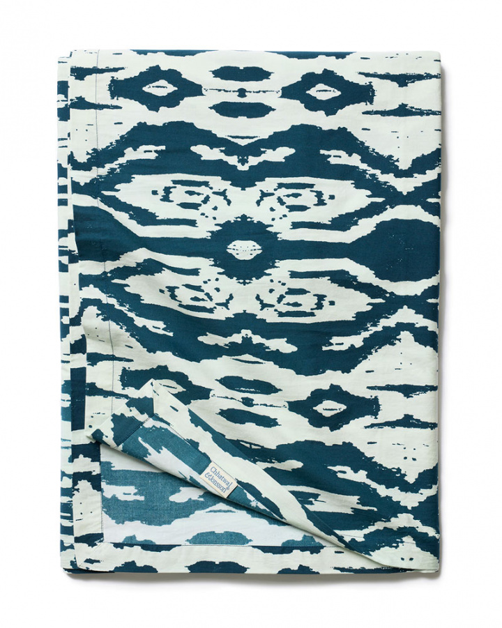 Ikat Madras - Palace Blue/Off White i gruppen Sommar 2026 hos Chhatwal & Jonsson (ZTC181051-27)